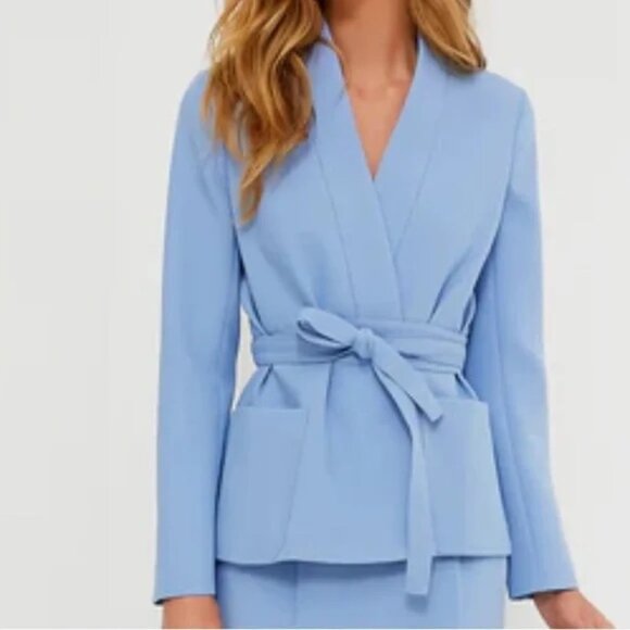 NWT | Tuckernuck Cornflower Blue Gracie Wrap‎ Blazer Large - Picture 3 of 8